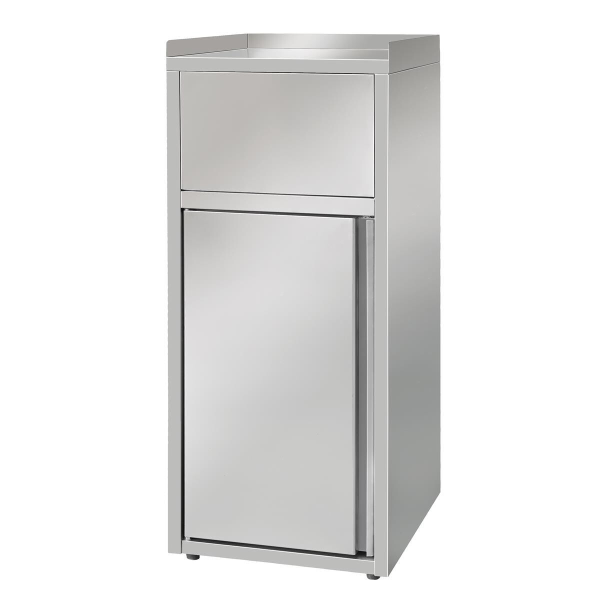 Edelstahl-Müllschrank mit 60-Liter- box