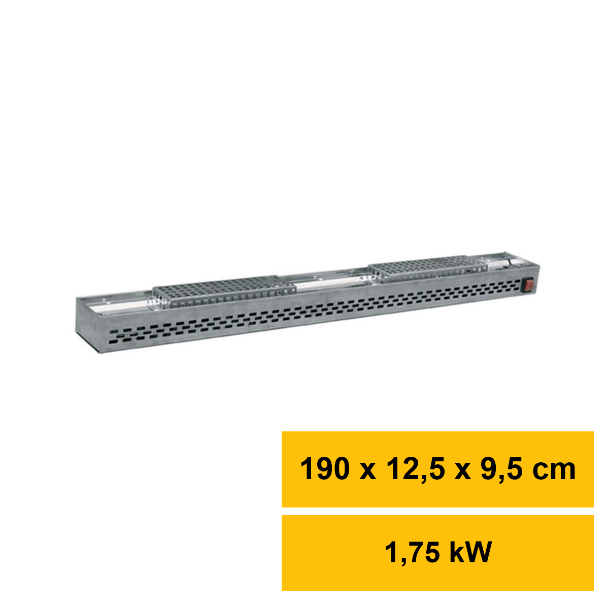 Heizelement für Aufsatzboard, 1,75kW, 190x12x10