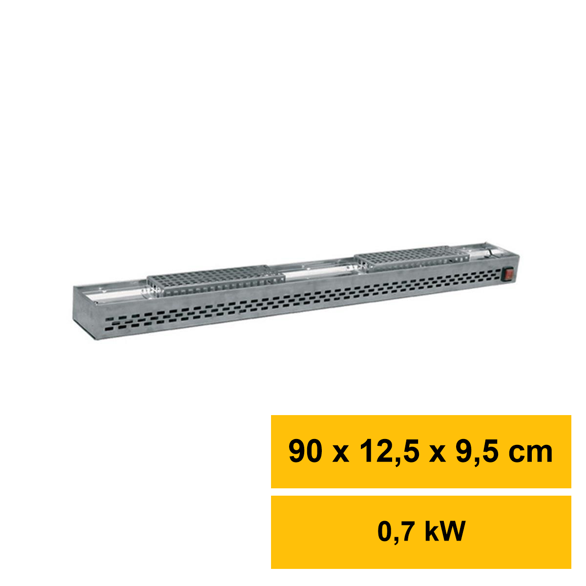 Heizelement für Aufsatzboard, 0,7kW, 90x12x10