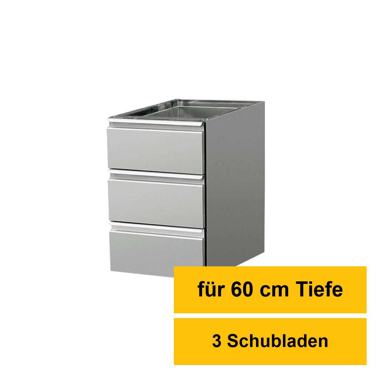 Schubladen für Arbeitstisch 600, 3er Block