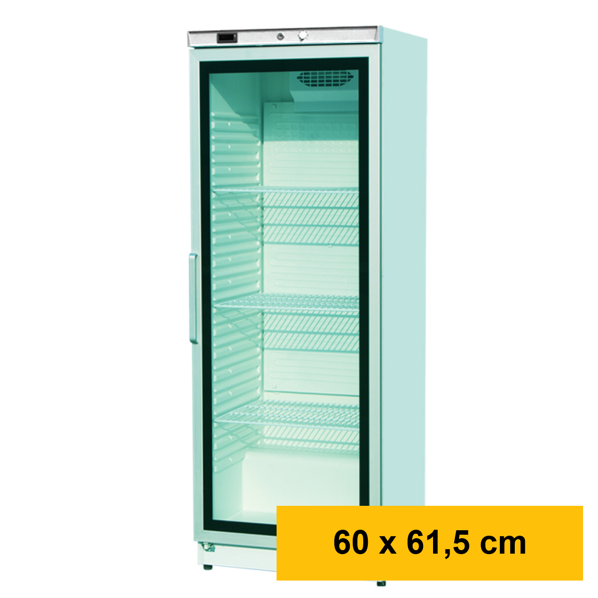 Lagerkühlschrank mit Glastür, Inhalt 260 Liter