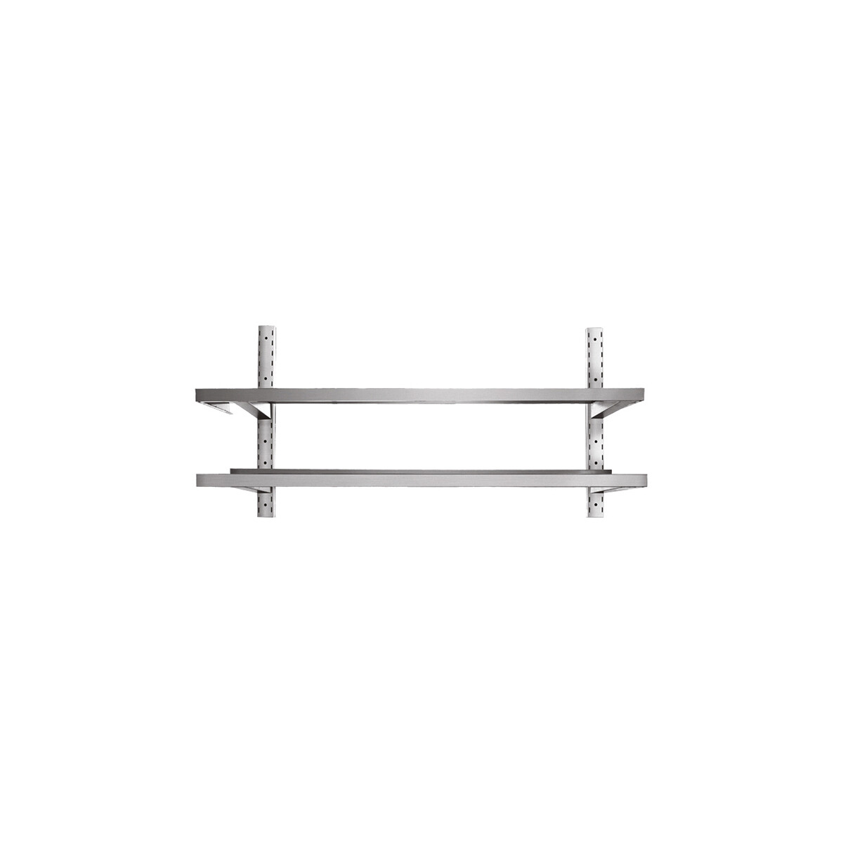 Edelstahl-Wandbord 150 × 40 cm, 2 Böden – S