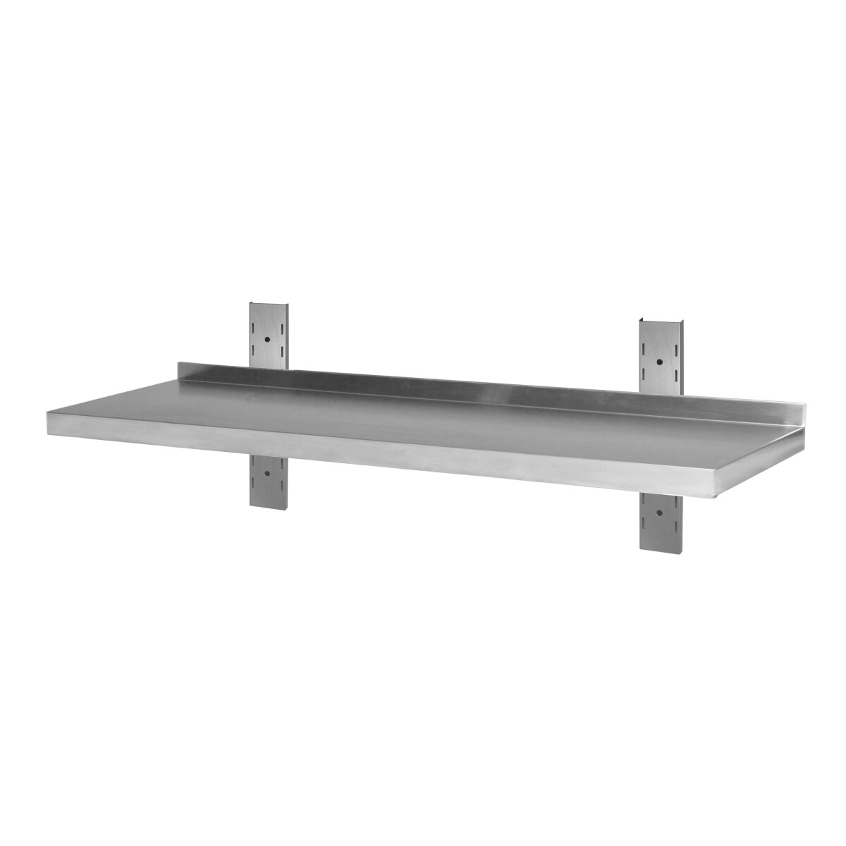 Edelstahl-Wandbord 170 × 30 cm, 1 Boden, verstärk