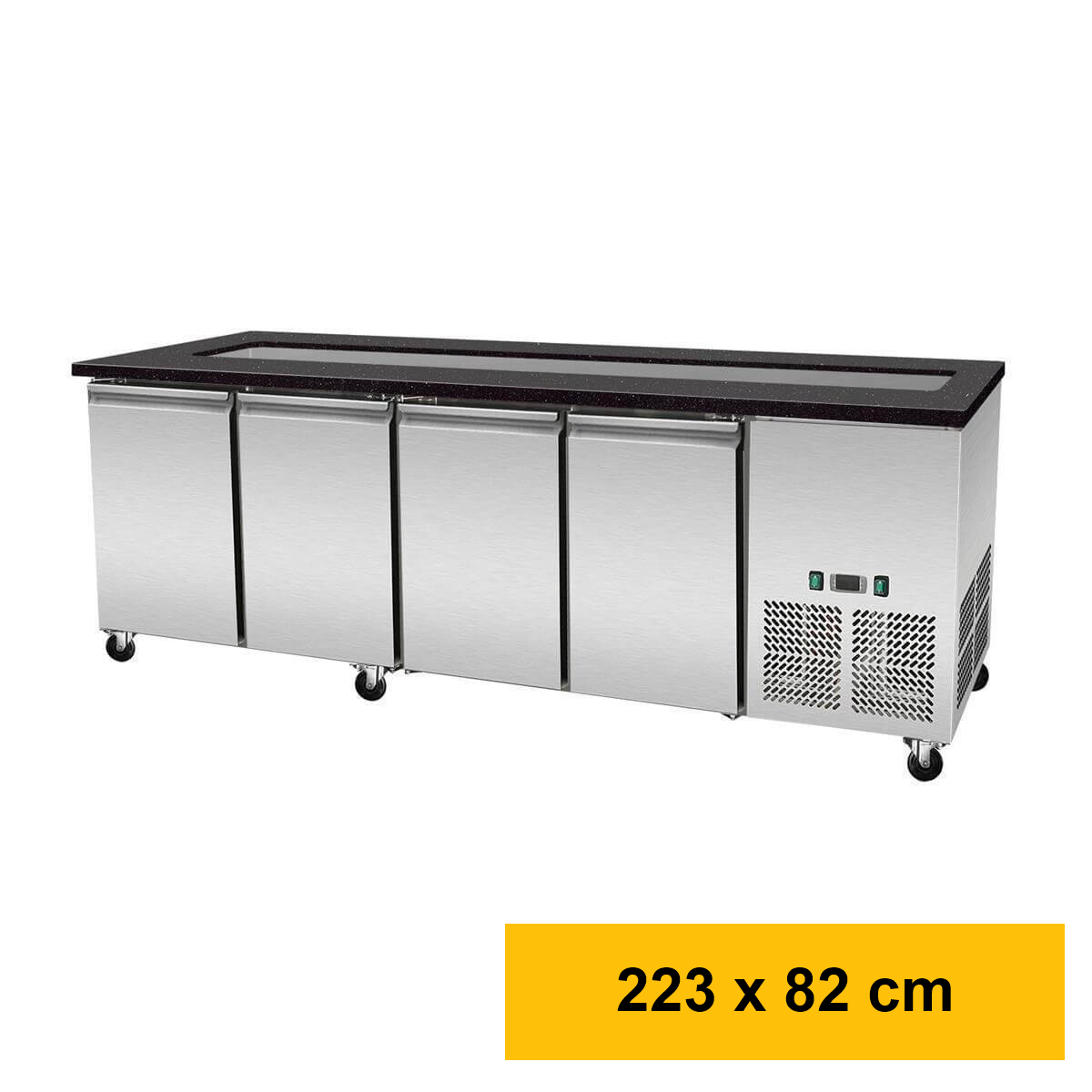 SNACK-Line, Kalte Theke, 6x GN1/1, Granit Star Galaxy schwar