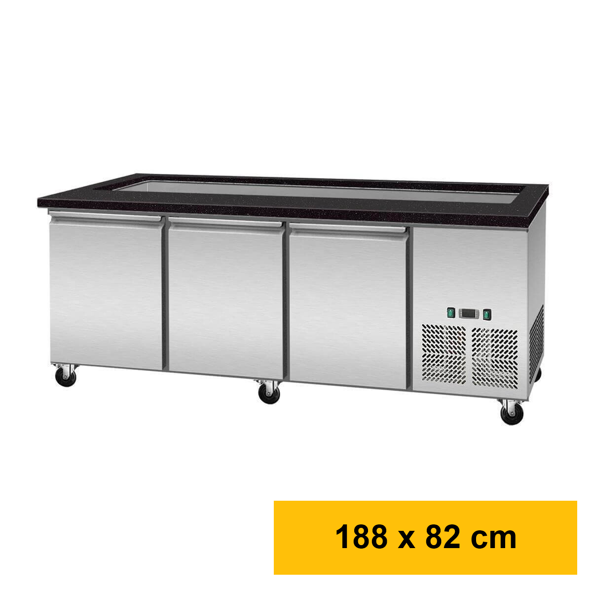 SNACK-Line, Kalte Theke, 5x GN1/1, Granit Star Galaxy schwar