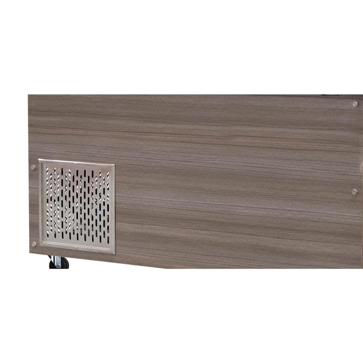 SNACK-Line, Kalte Theke, 5x GN1/1, Granit rosa-grau, 188x82x