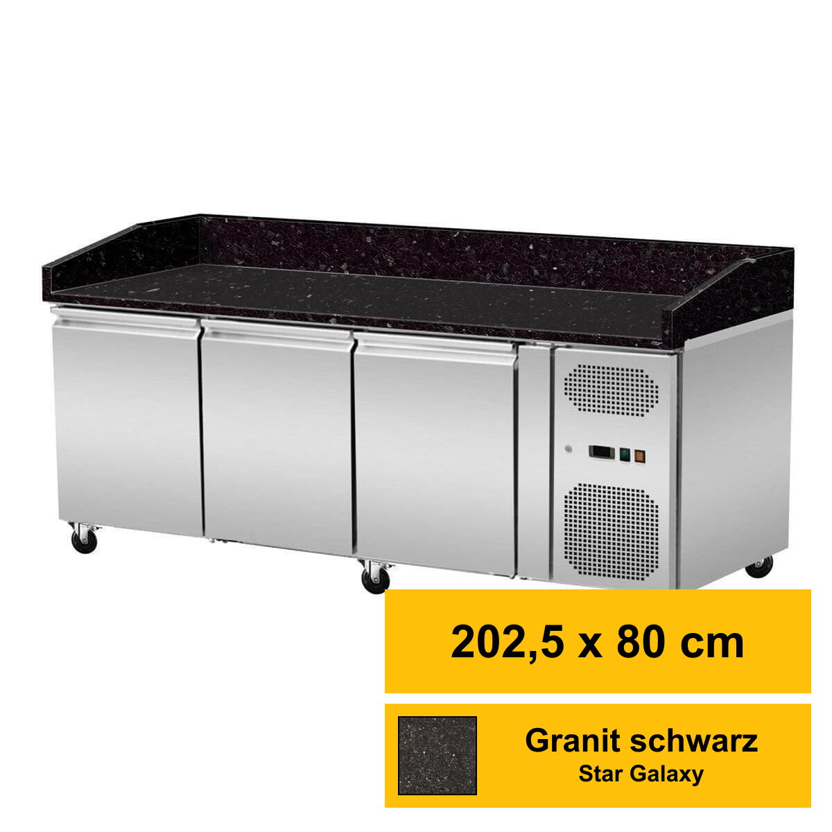 Pizzakühltisch, 3 Türen, Grani box