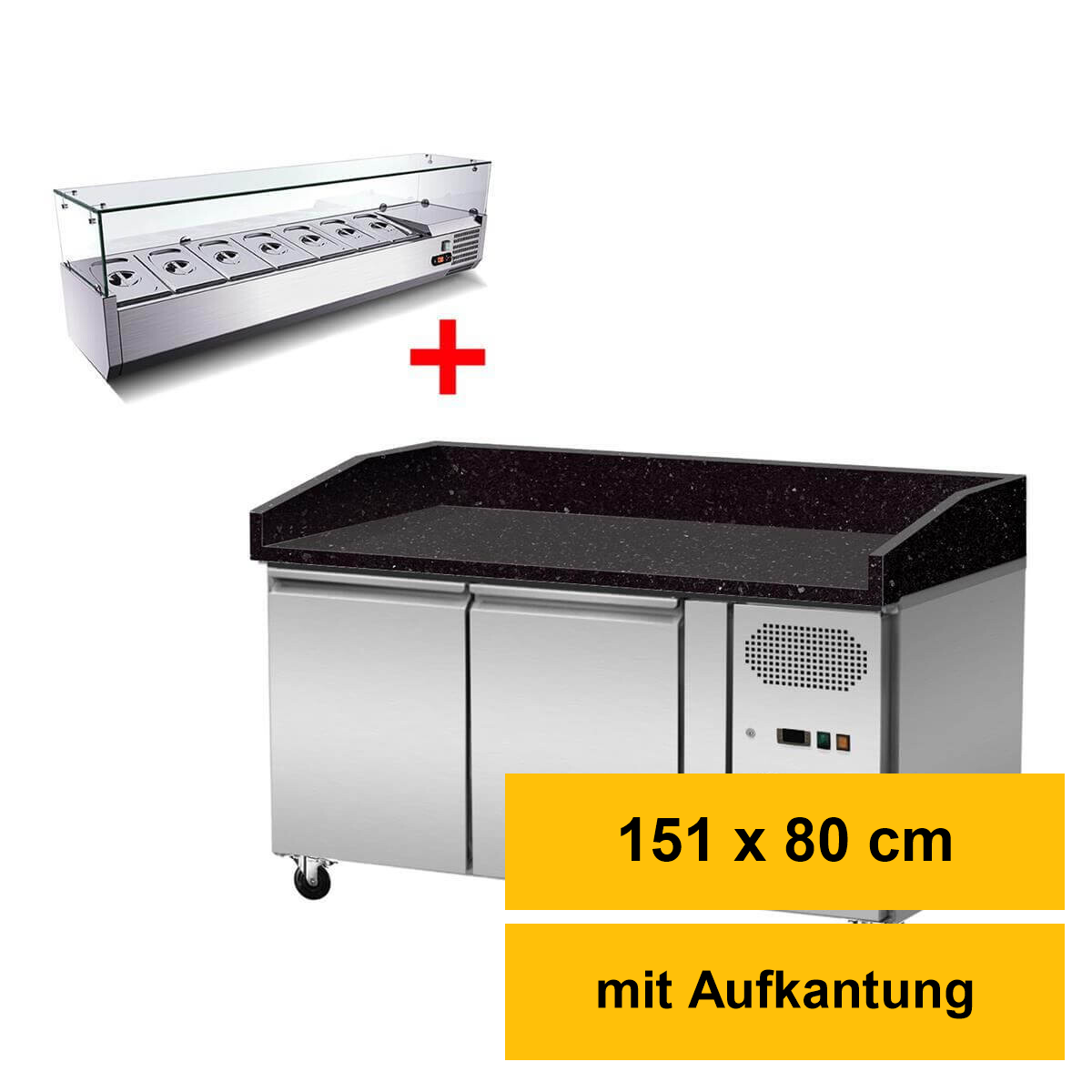 Pizza Kühltisch, Granit Star Galaxy box