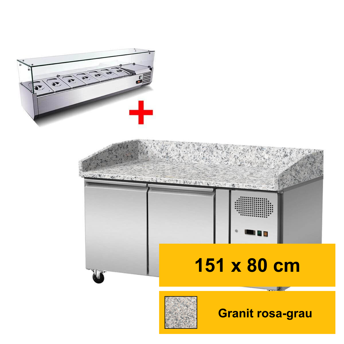 Pizzakühltisch, 2 Türen, Grani box