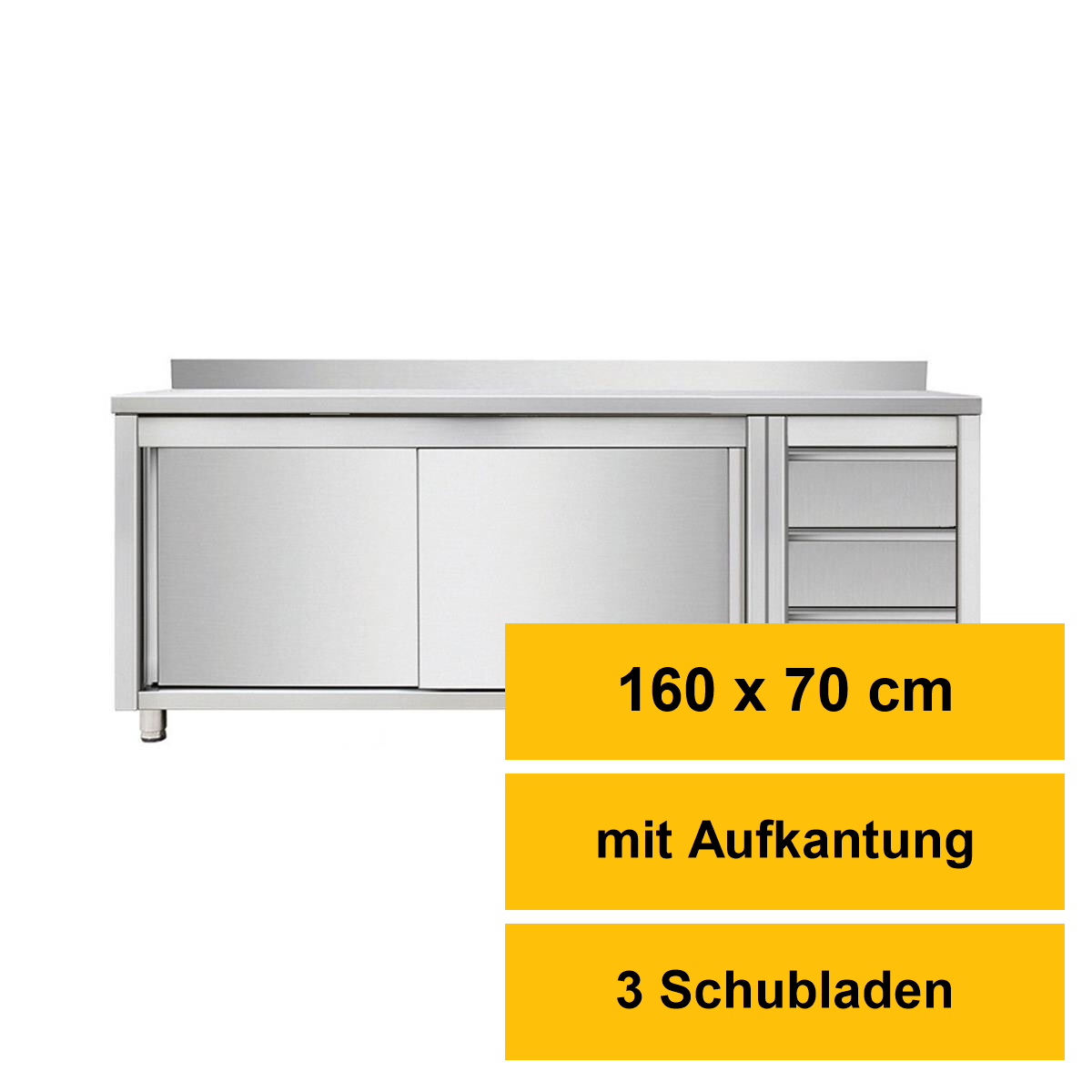 Arbeitsschrank mit Schiebetüren und box