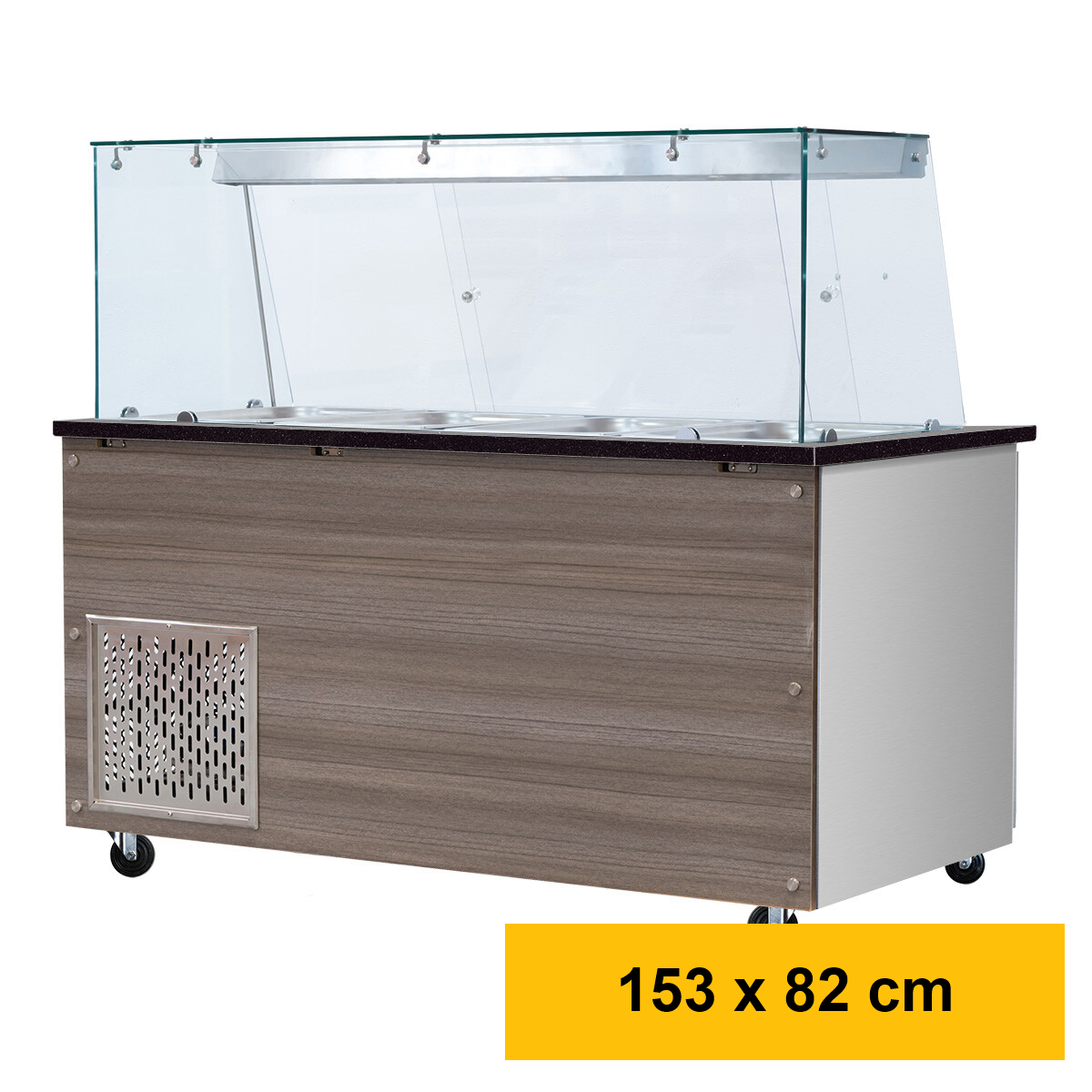 SNACK-Line, Kalte Theke, 4x GN1/1, Granit Star Galaxy schwar