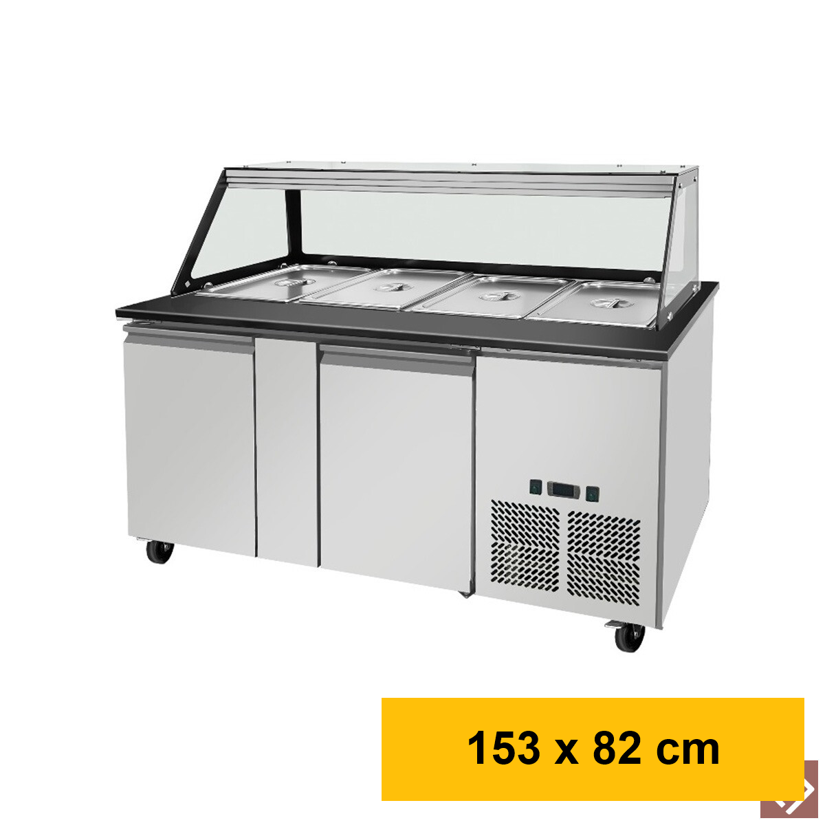 SNACK-Line, Kalte Theke, 4x GN1/1, Granit Star Galaxy schwar