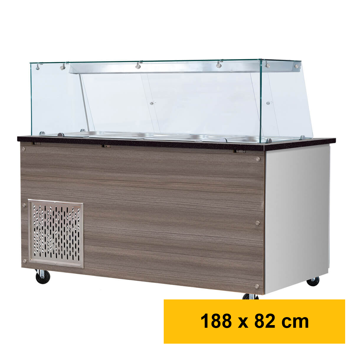 SNACK-Line, Kalte Theke, 5x GN1/1, Granit Star Galaxy schwar
