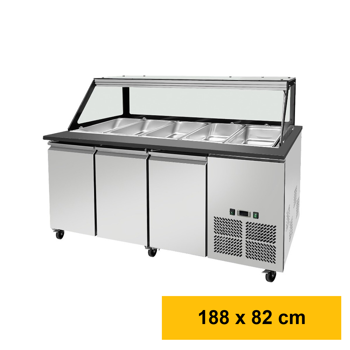 SNACK-Line, Kalte Theke, 5x GN1/1, Granit Star Galaxy schwar