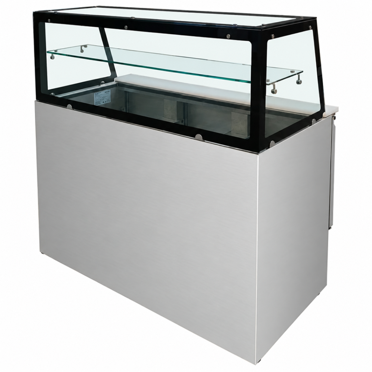Saladette 2 Türen, 105 × 70 cm, gerader Glasaufba