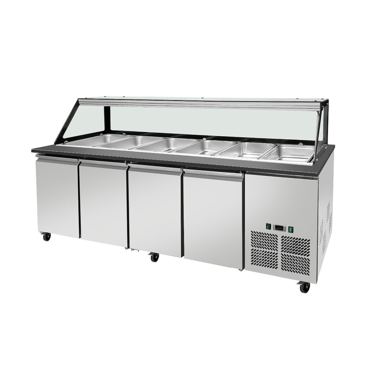 SNACK-Line, Kalte Theke, 6x GN1/1, Granit Star Galaxy schwar