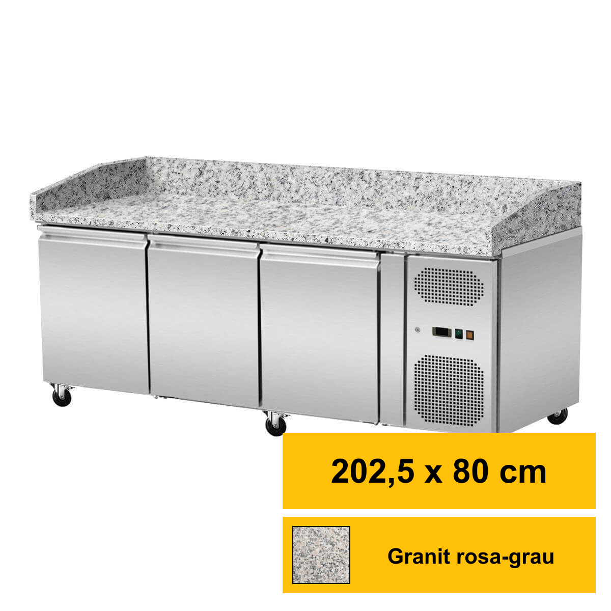Pizzakühltisch, 3 Türen, Grani box