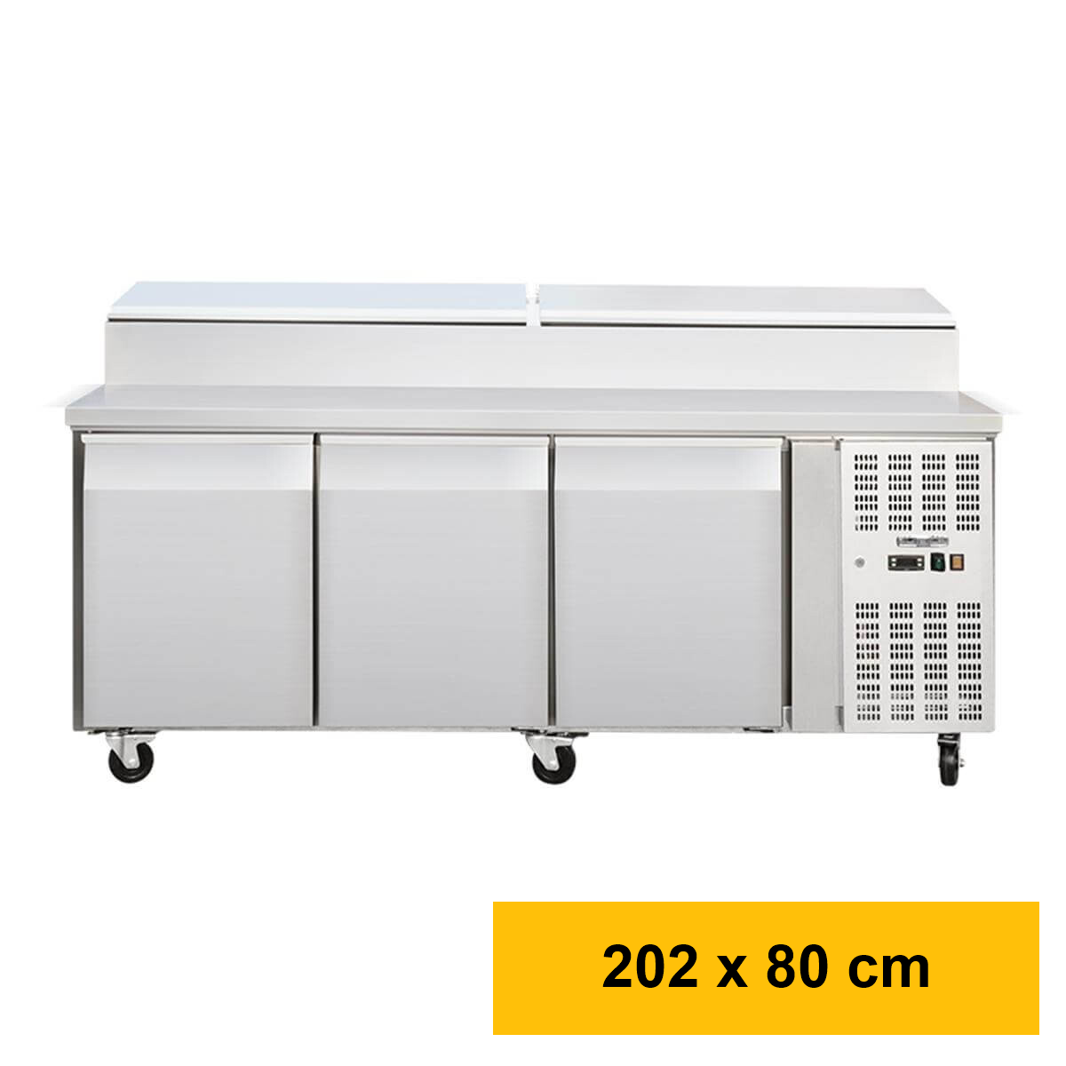 Zubereitungstisch 3 Türen, 202 x 80