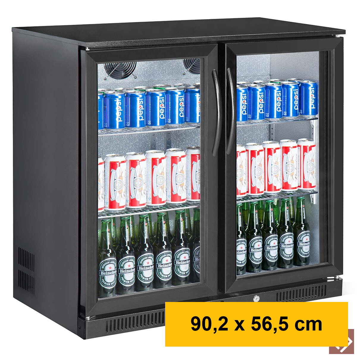 Flaschenkühler, Inhalt 200 Liter, 2 Flügeltür