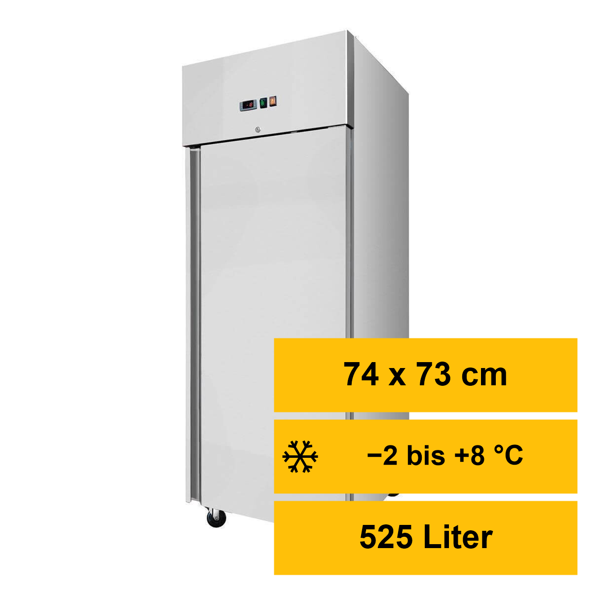 Gastro-Kühlschrank Edelstahl, 373 Liter netto – S
